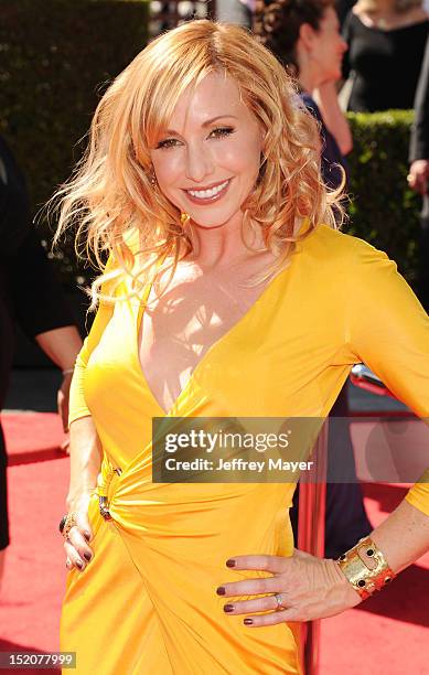 Kari Byron arrives at the 2012 Primetime Creative Arts Emmy Awards at Nokia Theatre L.A. Live on September 15, 2012 in Los Angeles, California.