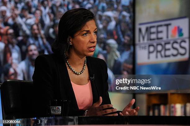 Pictured: – Amb. Susan Rice, U.S. Ambassador to the United Nations, appears on "Meet the Press" in Washington D.C., Sunday, Sept. 16, 2012.