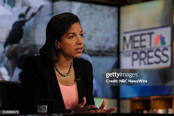 Pictured: – Amb. Susan Rice, U.S. Ambassador to the United Nations, appears on "Meet the Press" in Washington D.C., Sunday, Sept. 16, 2012.