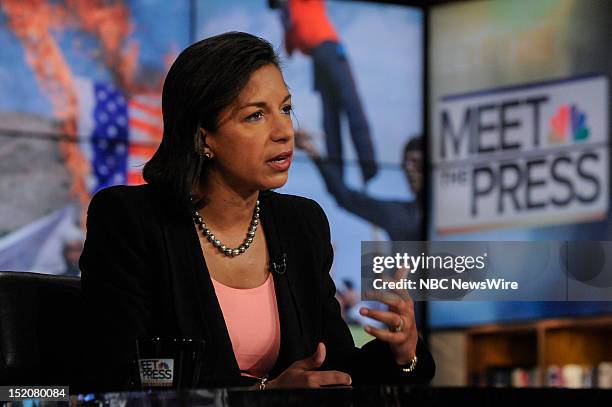 Pictured: – Amb. Susan Rice, U.S. Ambassador to the United Nations, appears on "Meet the Press" in Washington D.C., Sunday, Sept. 16, 2012.