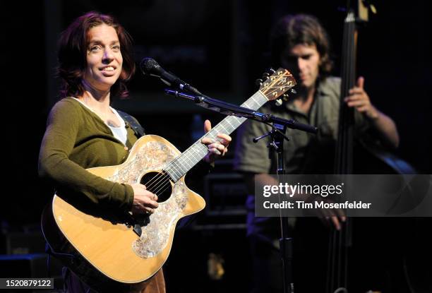 Ani DiFranco performs at the Mountain Winery on July 1, 2009 in Saratoga, California.