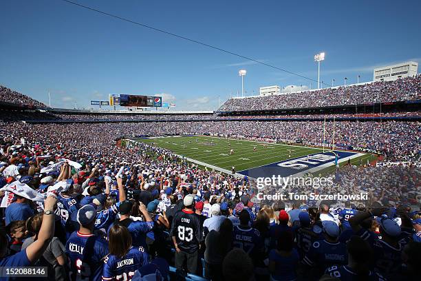 General view of Ralph Wilson Stadium at the opening kickoff during the Kansas City Chiefs NFL game against the Buffalo Bills at Ralph Wilson Stadium...