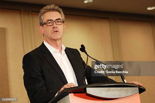 Director and CEO Piers Handling speaks at the 37th Toronto International Film Festival Award Winner Ceremony held at the InterContinental Toronto...