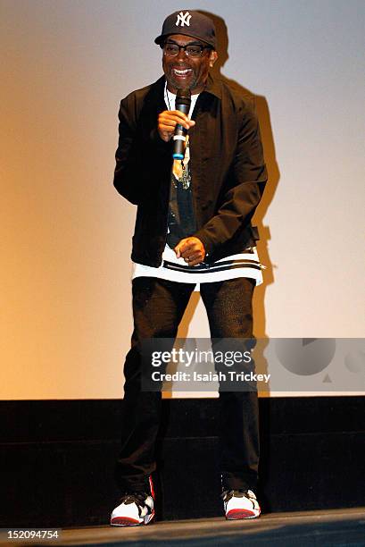 Director Spike Lee attends the 'Bad 25' Premiere at the 2012 Toronto International Film Festival at Ryerson Theatre on September 15, 2012 in Toronto,...