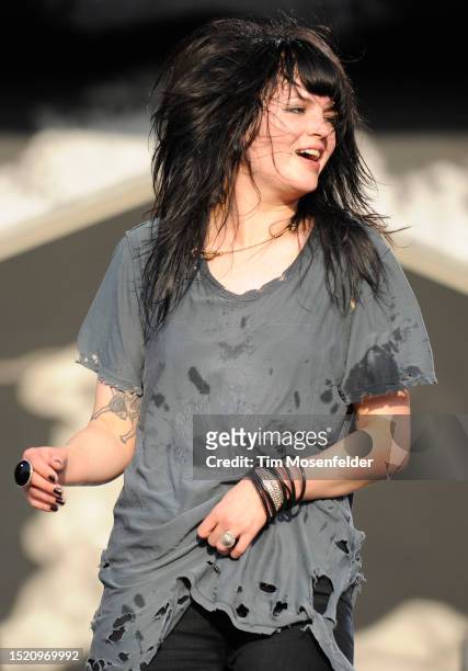 Alison Mosshart of The Dead Weather performs during the Austin City Limits Music Festival at Zilker Park on October 4, 2009 in Austin, Texas.