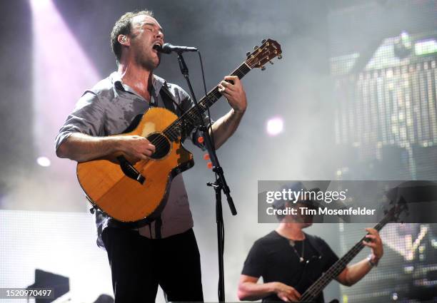 Dave Matthews and Stephan Lessard of Dave Matthews Band perform during the Austin City Limits Music Festival at Zilker Park on October 3, 2009 in...