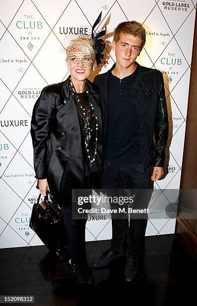 Amanda Eliasch arrives at the Fearless Party with LUXURE Magazine at The Club at The Ivy on September 16, 2012 in London, England.