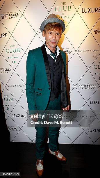 McAlpine Miller arrives at the Fearless Party with LUXURE Magazine at The Club at The Ivy on September 16, 2012 in London, England.