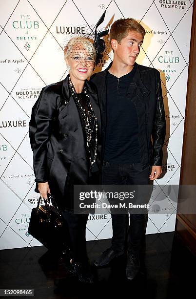 Amanda Eliasch arrives at the Fearless Party with LUXURE Magazine at The Club at The Ivy on September 16, 2012 in London, England.