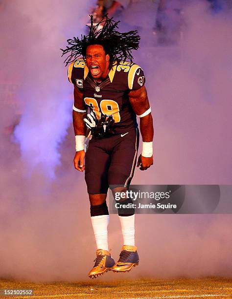 St. Louis Rams running back Stephen Jackson stands in the ring