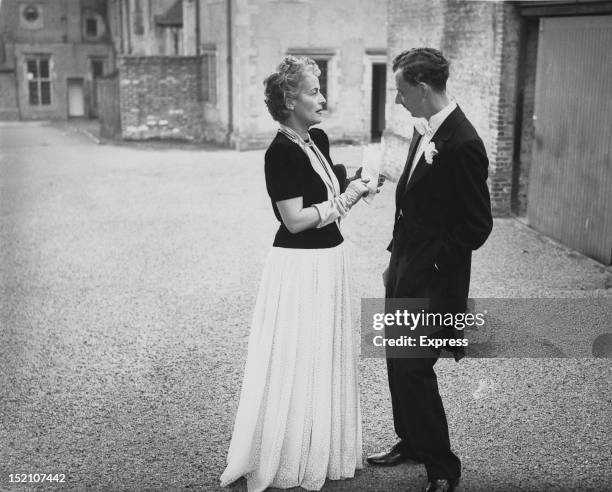 English composer Benjamin Britten at Glyndebourne Festival Opera, 15th July 1946. Britten's opera 'The Rape of Lucretia' is being premiered at the...