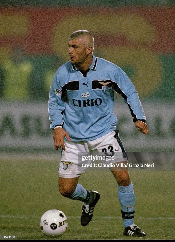 Fabrizio Ravanelli of Lazio in action during the Serie A match