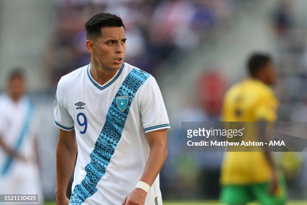 Rubio Rubin of Guatemala during the 2023 Concacaf Gold Cup Quarter Final match between Jamaica and Guatemala at TQL Stadium on July 9, 2023 in...