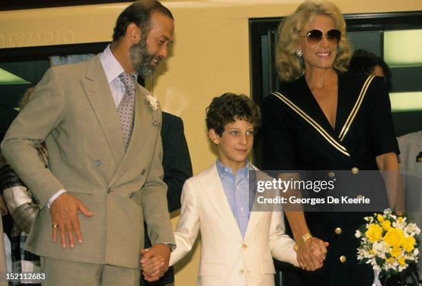 Prince and Princess Michael of Kent with their son Lord Frederick Windsor, June 1988.