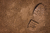 Bootprint on mud