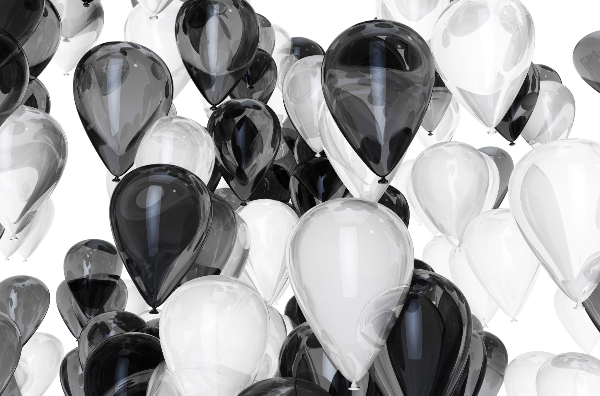 monochrome balloons