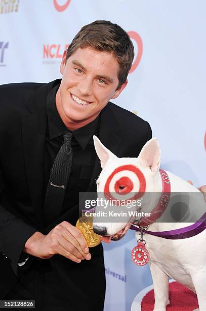 Olympian Conor Dwyer arrives at the 2012 NCLR ALMA Awards at Pasadena Civic Auditorium on September 16, 2012 in Pasadena, California.