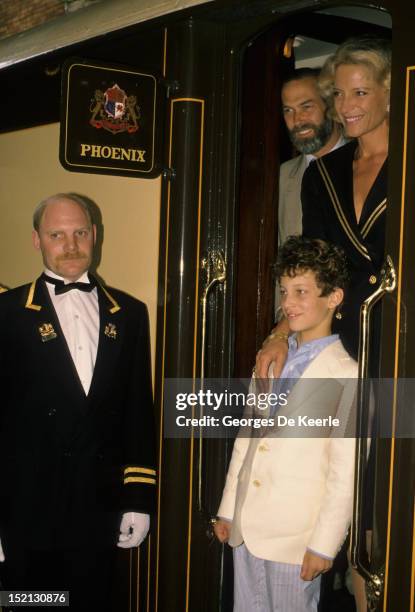 Prince and Princess Michael of Kent with their son Lord Frederick Windsor, June 1988.