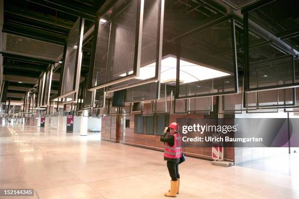 Open fire protection systems for inspections and work of the Berlin-Brandenburg International Airport Willy Brandt Airport during a visit to the...