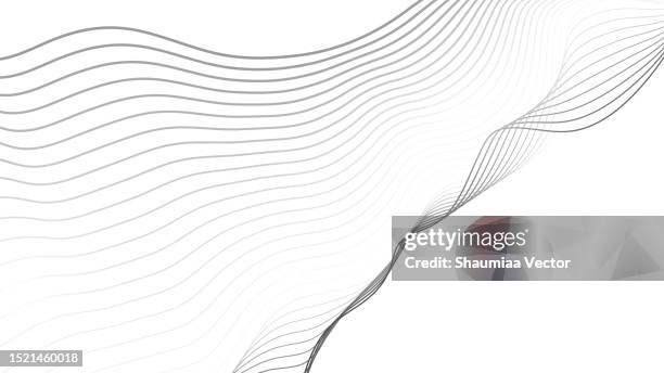 black wavy lines isolated on white abstract background design - wave length stock illustrations