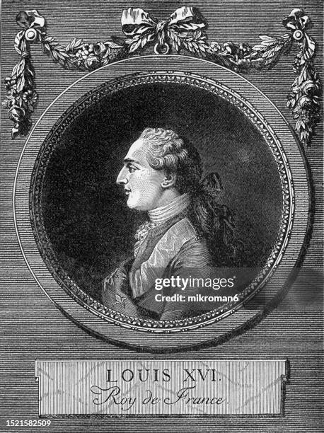 portrait of louis xvi, the last king of france before the fall of the monarchy during the french revolution - louis 16 photos et images de collection