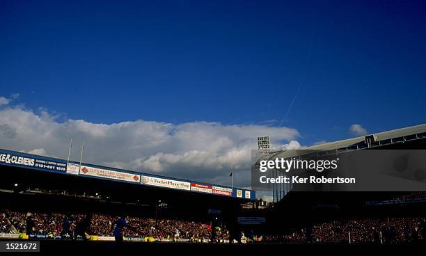 General view of the stadium during the Nationwide League Division One match between Crystal Palace and Manchester City at Selhurst Park in London....