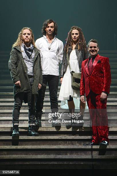 Tim Minchin, Ben Forster, Chris Moyles and Melanie C attend a photocall for Jesus Christ Superstar at LH2 Studios on September 17, 2012 in London,...