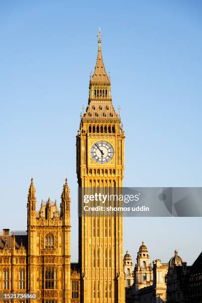 london big ben at sunrise - big ben fotografías e imágenes de stock