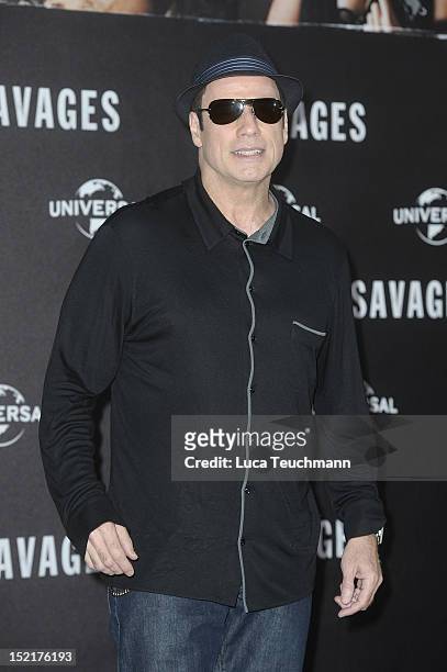 John Travolta attends the 'Savages' photocall "Savages" at Hotel Adlon on September 17, 2012 in Berlin, Germany.
