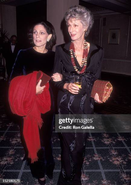 Socialite Annette Reed and socialite Marella Agnelli attend the Animal Medical Center's Third Annual Top Dog Gala on November 13, 1991 at the Pierre...