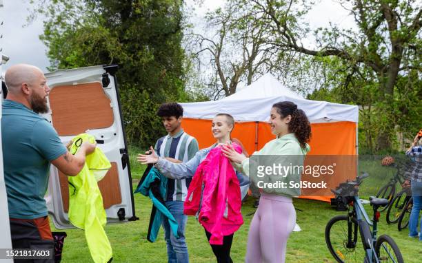 preparing for the bike ride - marquee stock pictures, royalty-free photos & images