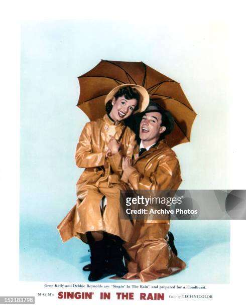 Debbie Reynolds and Gene Kelly in publicity portrait for the film 'Singin' In The Rain', 1952.