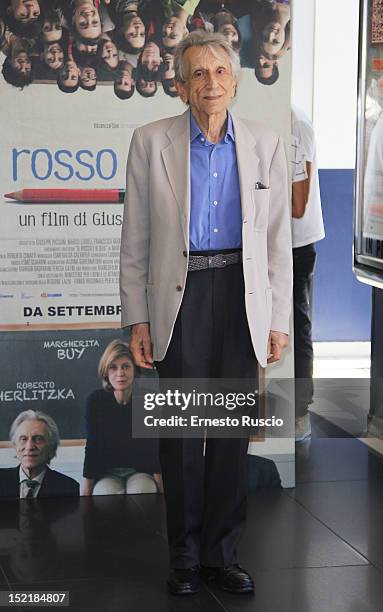 Roberto Herlitzka attends the 'Il Rosso e Il Blu' photocall at Adriano Cinema on September 17, 2012 in Rome, Italy.