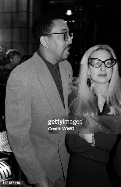 Gregory Hines and Pamela Koslow attend an event at Sony Plaza in New York City on November 10, 1993.