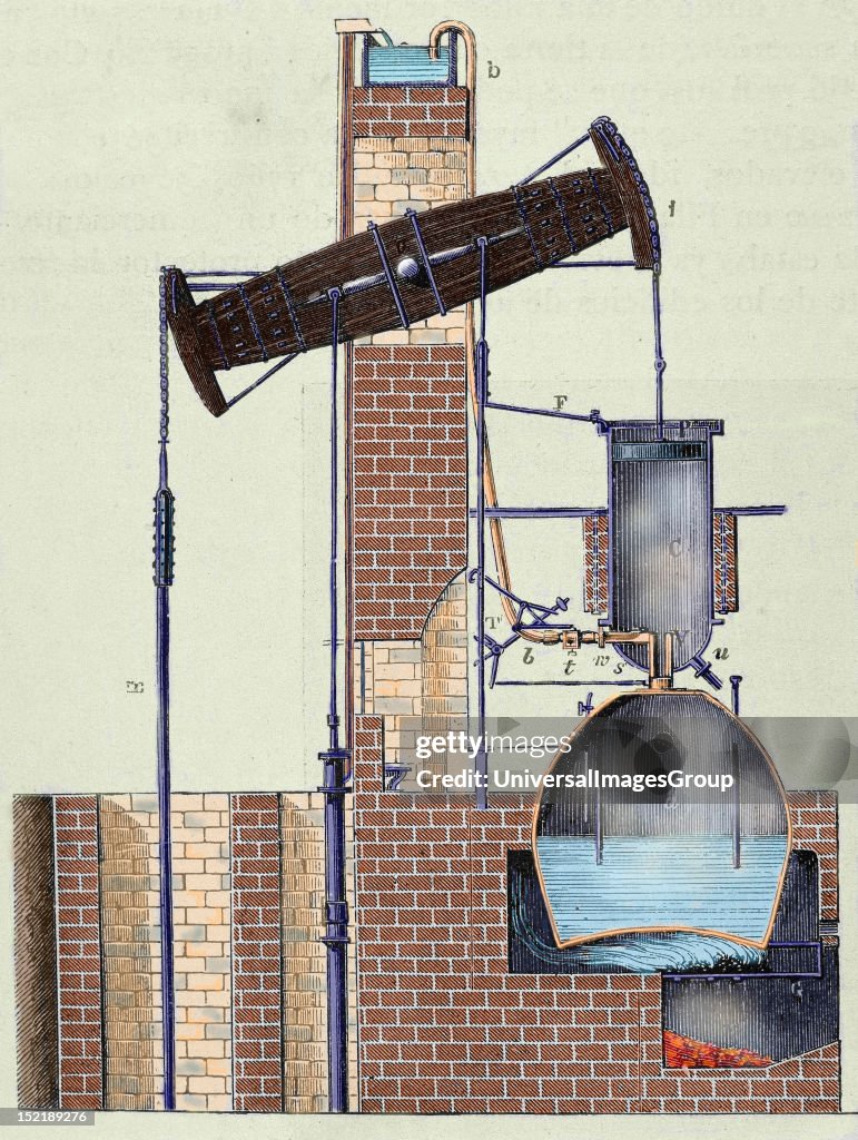 Newcomen steam engine invented by Thomas Newcomen in 1712
