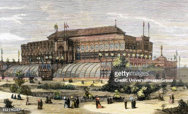 United States, The Centennial International Exhibition of 1876 in Philadelphia, Horticultural Hall, The Spanish and American Illustration .
