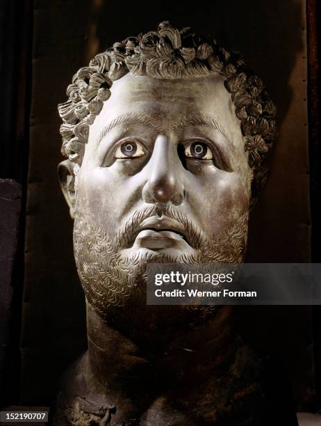 Colossal head of the Emperor Hadrian found in Egypt, Hadrian visited Egypt in 130 131. The death of his lover Antinous by drowning in the Nile was...