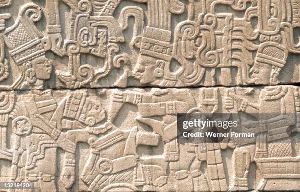 Relief from the south ball court at El Tajin, Depicts the sacrifice of a ball player. Mexico. Totonac. Classic period, c 500 900. Veracruz.