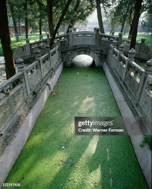 The brook at the Temple of Confucius, Qufu, China. Confucianism. Qufu, Shandong province.