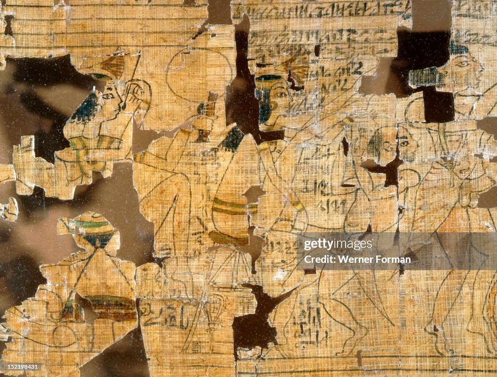 A detail from the Turin Papyrus which depicts scenes of prostitutes, their clients and various love making positions