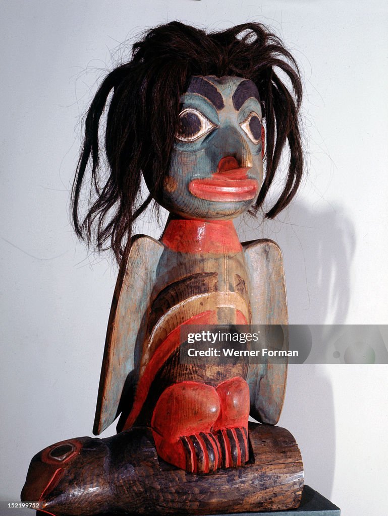 Commemorative carving of Owl Man