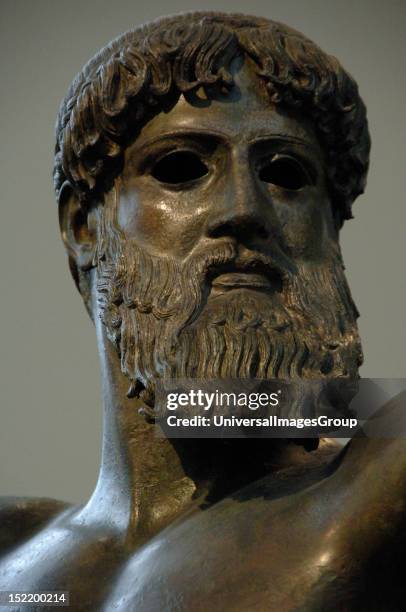 Greek art, Classical period, Initial Period, Zeus, Bronze sculpture, Dated to the year 460 BCE Found at sea from Cape Artemision, Severe Style,...