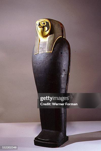 Mummiform Lid of a mummiform case containing the figure of the god of the dead ...