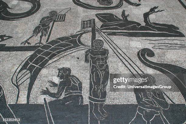 Roman Art, Mosaic, Ulysses king of Ithaca, resists to the sirens, , Vatican Museums, City of the Vatican.