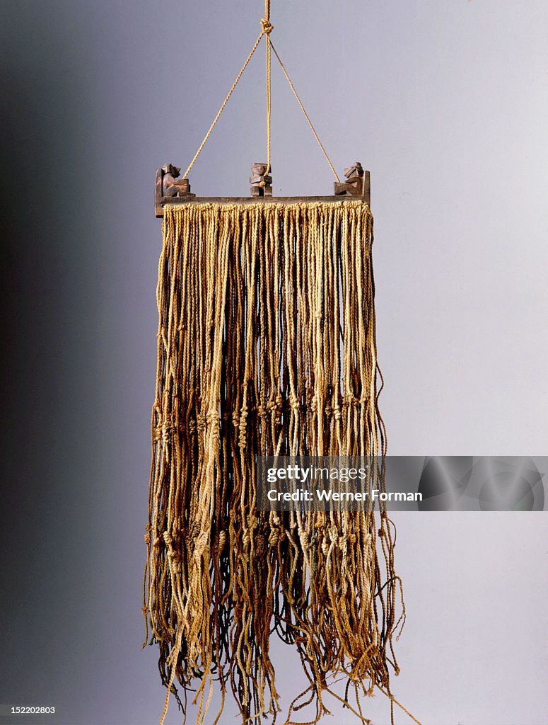 Kipoo Inca Rope The quipu was a series of knotted strings by which the Inca kept ...