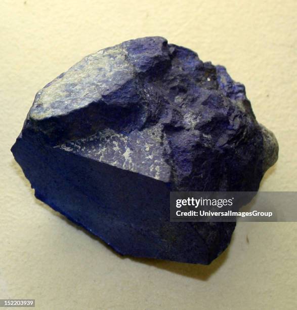 Lapis lazuli. Decorative stone mainly composed of the mineral lazurite but contains inclusions of other minerals, such as calcite and pyrite. It is...