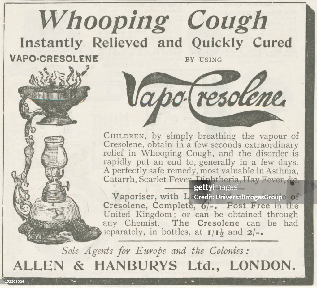 19th century advertisement of vaporizer