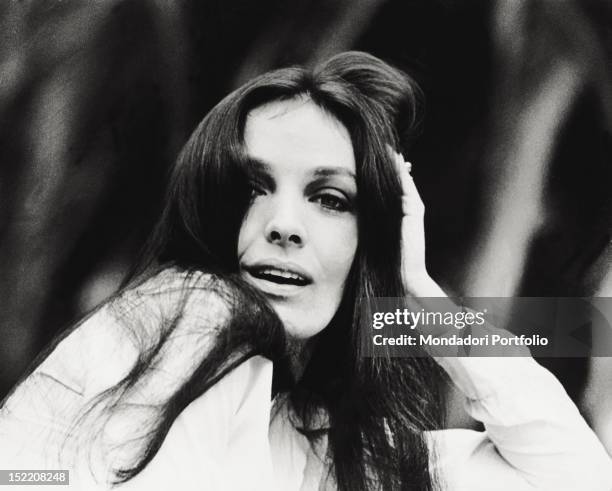 Portrait of the French singer and actress Marie Laforet. San Remo, September 1968