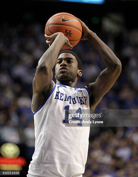 Michael Kidd-Gilchrist of the Kentucky Wildcats during the game against the Florida Gators at Rupp Arena on February 7, 2012 in Lexington, Kentucky.