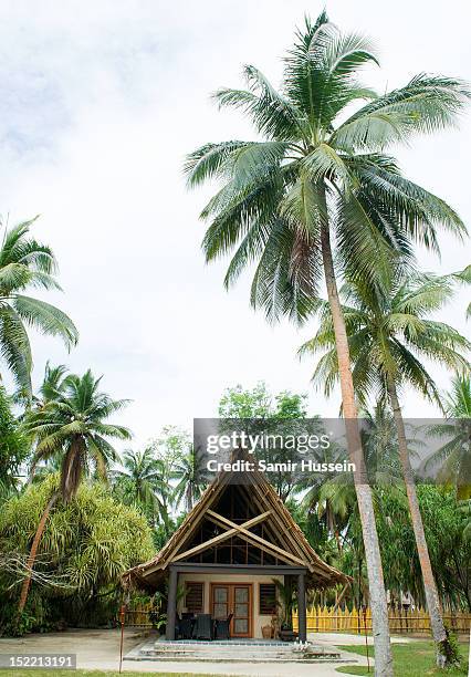 The beach house where Prince William, Duke of Cambridge and Catherine, Duchess of Cambridge stayed on their visit to Tuvanipupu Island on their...